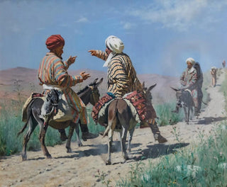 Mollahs som går till bazaren - Vasily Vereshchagin — vy av konstverket