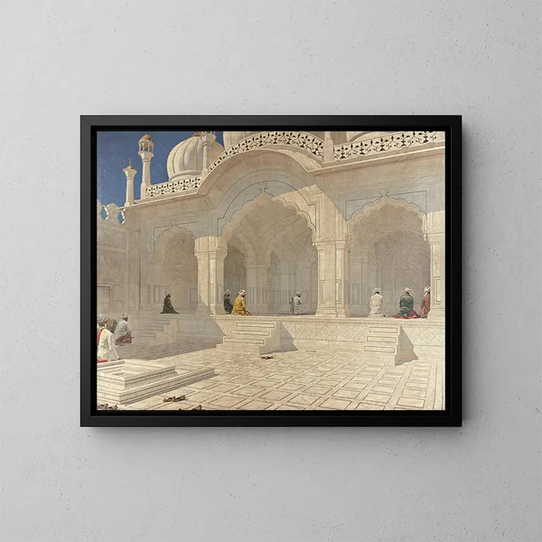 Moskéen i Pärlan i Delhi - Vasily Vereshchagin — inramlat konstverk på väggen