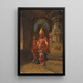 Vishnus staty vid Indra-templet i Ellora - Vasily Vereshchagin — inramlat konstverk på väggen