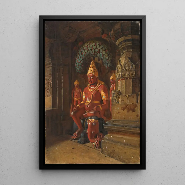 Vasily Vereshchagin - Statue of Vishnu at the Temple of Indra at Ellora.webp