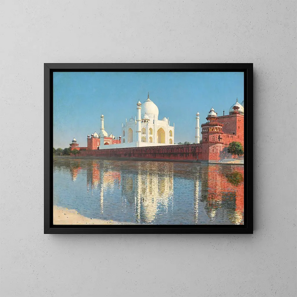 Mausolée du Taj Mahal à Agra - Vasily Vereshchagin — inramlat konstverk på väggen