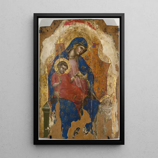 Veneziano Lorenzo - Madonna with Child Jesus and St Bernard.webp