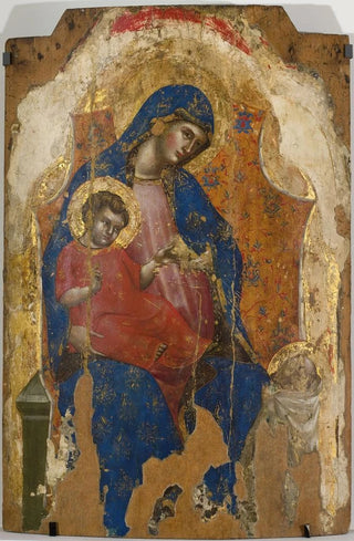 Veneziano Lorenzo - Madonna with Child Jesus and St Bernard.webp