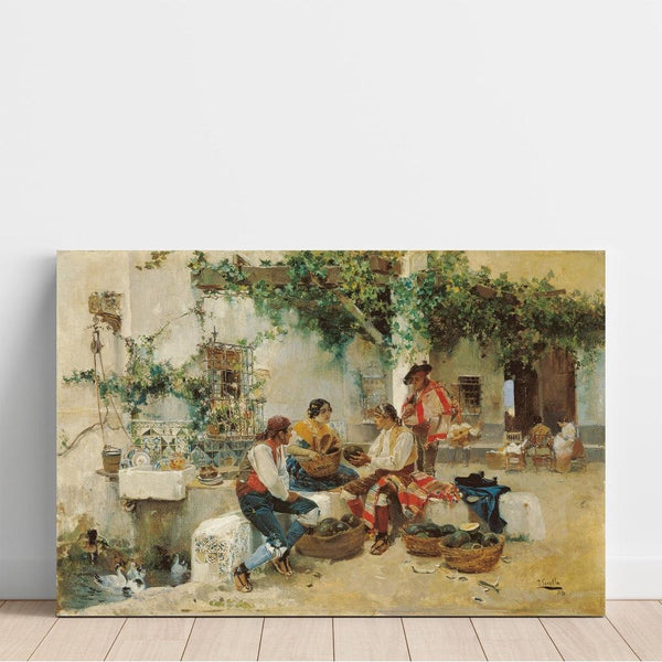 Reproduktion av målningen Försäljning av meloner - Joaquín Sorolla