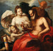 Venus och Cupido, Jupiter och Merkurius - Venedigska skolan — vy av konstverket
