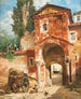 Porte de la ville dans un paysage du sud - Veronika Maria Herwegen Manini — vy av konstverket