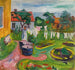 Kläder på en tvättlina vid Sgrdstrand - Edvard Munch — vy av konstverket