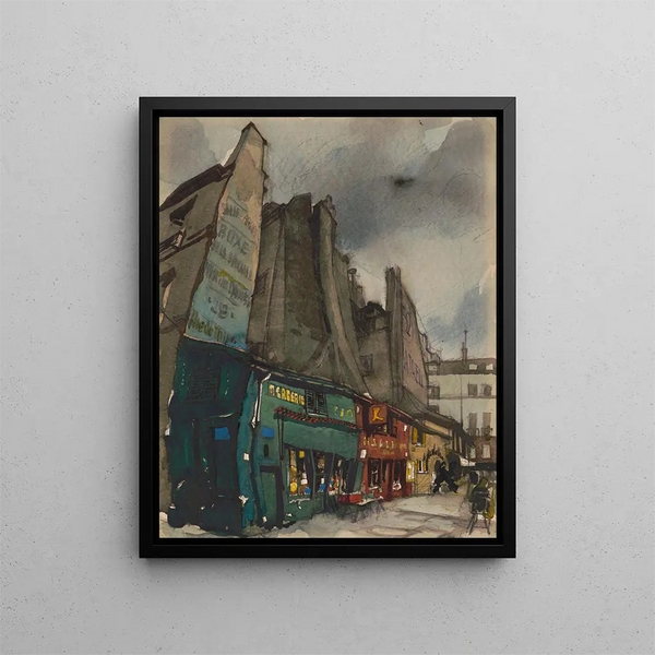 Victor Alfred Lundy - Place St Andr des Arts Paris between Rue Suger Rue St Andr des Arts.webp