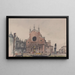 Santi Giovanni e Paolo staty av Bartolomeo Colleoni Verrochio Scuola di San Marco Venedig - Victor Alfred Lundy — inramlat konstverk på väggen