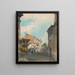 Vue de la rue - Victor Alfred Lundy — inramlat konstverk på väggen