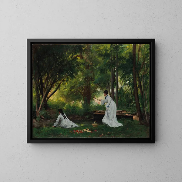 La Pêche - Victor Gabriel Gilbert — inramlat konstverk på väggen