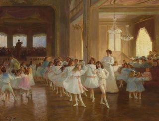 Victor Gabriel Gilbert - The Childrens Dance Recital At The Casino De Dieppe.webp