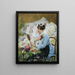 Le vendeur de fleurs - Victor Gabriel Gilbert — inramlat konstverk på väggen