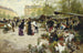 Le marché inférieur Paris - Victor Gabriel Gilbert — vy av konstverket