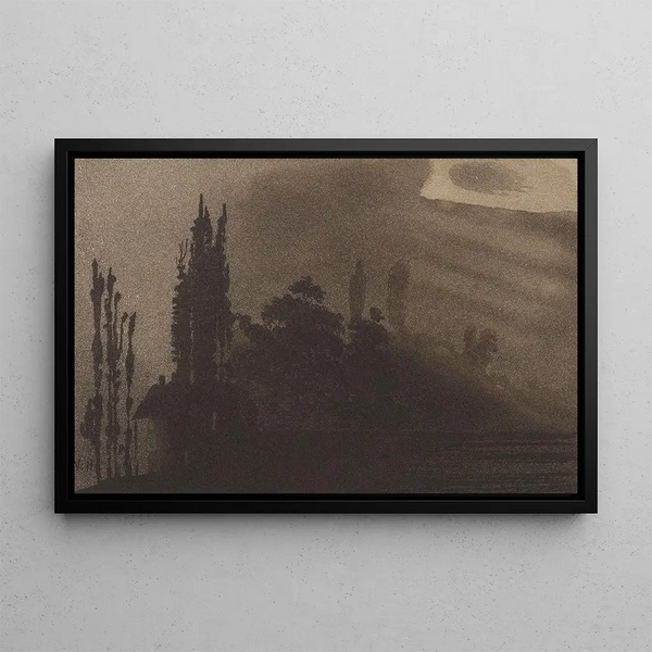 Souvenir d'un brouillard - Victor Hugo — inramlat konstverk på väggen