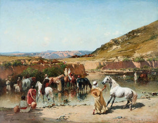 Au Wadi - Victor Huguet — vy av konstverket