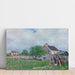 Reproduktion av målningen av det gamla stugområdet vid Sablons - Alfred Sisley