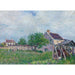 Reproduktion av målningen av det gamla stugområdet vid Sablons - Alfred Sisley