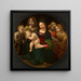 Reproduktion av målningen Vierge- och barnmålning med den unge Sankt Johannes Döparen, Sankt Cäcilia och änglar - Piero di Cosimo