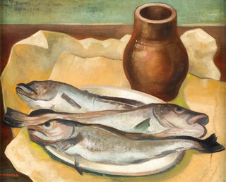 Viktor Planckh - Still life with fish.webp