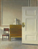 inomhus med ett huvud - Vilhelm Hammershøi — vy av konstverket