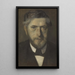 Jens Ferdinand Willumsen, studie för fem porträtt - Vilhelm Hammershøi — inramlat konstverk på väggen