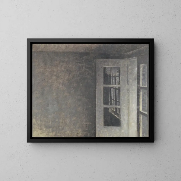 La chambre du balcon à Spurveskjul - Vilhelm Hammershøi — inramlat konstverk på väggen