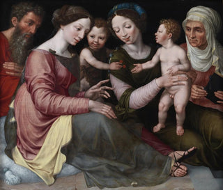 Vincent Sellaer - The Holy Family with the Infant St John St Elizabeth and St Anna.webp