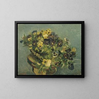 Vincent van Gogh - Basket of pansies on a small table.webp