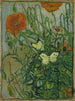 Papillons et coquelicots - Vincent van Gogh — vy av konstverket