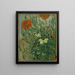 Papillons et coquelicots - Vincent van Gogh — inramlat konstverk på väggen