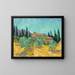 Cabanes en bois parmi les olivier och cypresser - Vincent van Gogh — inramlat konstverk på väggen