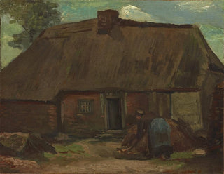 Vincent van Gogh - Cottage with Peasant Woman Digging.webp