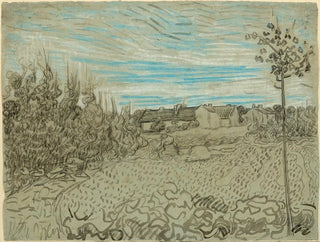 Vincent van Gogh - Cottages with a Woman Working in the Middle Ground.webp