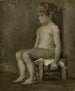 en naken flicka som sitter - Vincent van Gogh — vy av konstverket