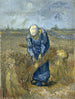 bondgårdsscen med knutna sädesslag - Vincent van Gogh — vy av konstverket