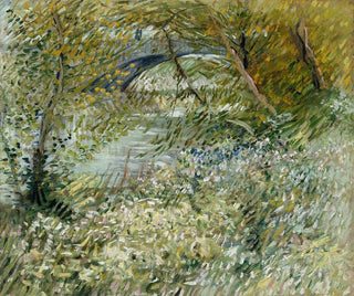 Bord de rivière au printemps - Vincent van Gogh — vy av konstverket