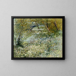 Bord de rivière au printemps - Vincent van Gogh — inramlat konstverk på väggen