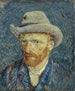 Självporträtt med grå filt-hatt - Vincent van Gogh — vy av konstverket
