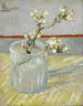 blommande mandelkvist i ett glas - Vincent van Gogh — vy av konstverket