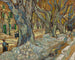 Les grands platanes, les réparateurs de routes à Saint-Rémy - Vincent van Gogh — vy av konstverket