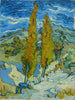 Två popplar i Alpilles nära Saint-Rémy - Vincent van Gogh — vy av konstverket