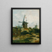 Les moulins à vent de Montmartre - Vincent van Gogh — inramlat konstverk på väggen