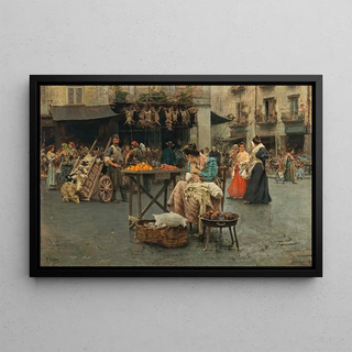Vincenzo Caprile - A Market Scene in Naples.webp