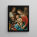 La Vierge à l'Enfant avec les saints Augustin, Jean l'Évangéliste et Joseph - Vincenzo Rustici — inramlat konstverk på väggen
