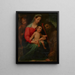 La Vierge à l'Enfant avec l'enfant saint Jean-Baptiste et saint François - Vincenzo Rustici — inramlat konstverk på väggen