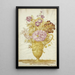 Bouquet de fleurs dans un vase antique - Vittoria Munarini — inramlat konstverk på väggen