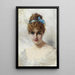 Portrait d'une jeune femme en blanc - Vittorio Matteo Corcos — inramlat konstverk på väggen