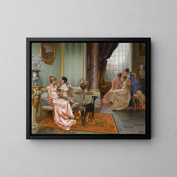 undsjuka - Vittorio Reggianini — inramlat konstverk på väggen