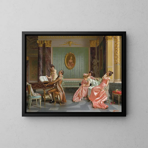 Le Récital - Vittorio Reggianini — inramlat konstverk på väggen